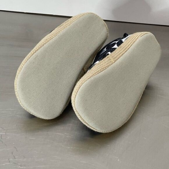 Gold bug loafer boat shoes blue gray leaf palm 9-12 months baby excellent - Picture 6 of 6